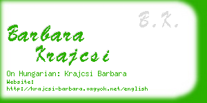 barbara krajcsi business card